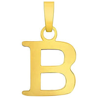 Load image into Gallery viewer, Solid 14k Yellow Gold Mini Uppercase Initial Block Letter Charm Pendant Necklace
