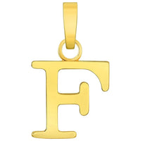 Load image into Gallery viewer, Solid 14k Yellow Gold Mini Uppercase Initial Block Letter Charm Pendant Necklace
