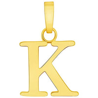 Load image into Gallery viewer, Solid 14k Yellow Gold Mini Uppercase Initial Block Letter Charm Pendant Necklace
