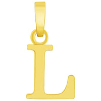 Load image into Gallery viewer, Solid 14k Yellow Gold Mini Uppercase Initial Block Letter Charm Pendant Necklace
