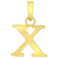 Load image into Gallery viewer, Solid 14k Yellow Gold Mini Uppercase Initial Block Letter Charm Pendant Necklace
