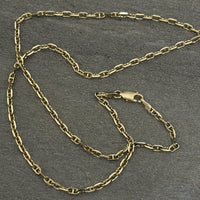 Load image into Gallery viewer, Solid 14k Yellow Gold 3.5mm Anchor Chain Necklace with Lobster Lock
