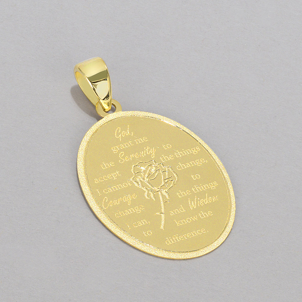 14K gold serenity newest prayer pendant