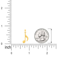 Load image into Gallery viewer, 14K Yellow Gold Eighth Note Charm Quaver Music Symbol Pendant
