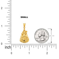 Load image into Gallery viewer, 14k Yellow Gold Our Lady of Charity Blessed Virgin Mary Pendant - 3 Sizes
