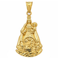 Load image into Gallery viewer, 14k Yellow Gold Our Lady of Charity Blessed Virgin Mary Pendant
