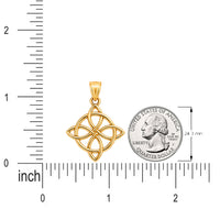Load image into Gallery viewer, 14k Yellow Gold Witches Knot Pendant - 1 Inch Height
