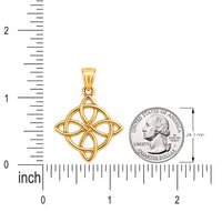 Load image into Gallery viewer, 14k Yellow Gold Large Witches Knot Pendant
