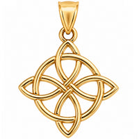 Load image into Gallery viewer, 14k Yellow Gold Large Witches Knot Pendant
