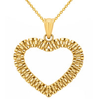 Load image into Gallery viewer, 14k Yellow Gold Chain Link Open Heart Pendant Necklace
