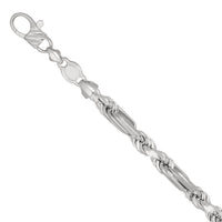 Load image into Gallery viewer, Solid 925 Sterling Silver 6mm Figarope Milano Chain Necklace with Lobster Lock
