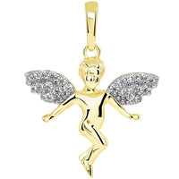 Load image into Gallery viewer, Guardian Angel with CZ Wings Pendant Necklace
