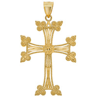 Load image into Gallery viewer, 14K Yellow Gold Elegant Armenian Cross Pendant

