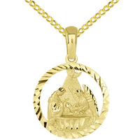 Load image into Gallery viewer, Open Round Holy Spirit Baptism Christening Pendant Necklaces
