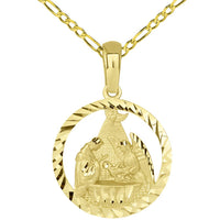 Load image into Gallery viewer, Open Round Holy Spirit Baptism Christening Pendant Necklaces
