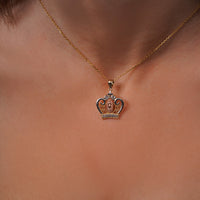 Load image into Gallery viewer, Our Lady of Guadalupe Filigree Crown Pendant
