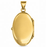 Load image into Gallery viewer, 14k Yellow Gold Floral Oval Locket Pendant - Fits 1 Inch Picture
