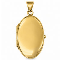 Load image into Gallery viewer, 14k Yellow Gold Large Simple Locket Pendant - Fits 1 Inch Picture
