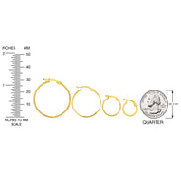 Load image into Gallery viewer, 14k Yellow Gold Dainty Plain Wide Hoop Earrings with Latch Back- 4 Sizes
