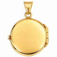 Load image into Gallery viewer, 14k Yellow Gold Round Floral Locket Pendant - Fits Half Inch Picture
