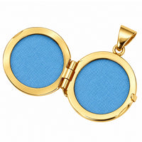 Load image into Gallery viewer, 14k Yellow Gold Round Floral Locket Pendant - Fits Half Inch Picture
