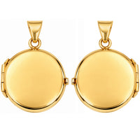 Load image into Gallery viewer, 14k Yellow Gold 1 Inch Round Simple Locket Pendant
