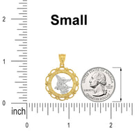 Load image into Gallery viewer, Saint Michael Pray For Us Open Round Medallion Pendant
