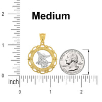 Load image into Gallery viewer, Saint Michael Pray For Us Open Round Medallion Pendant
