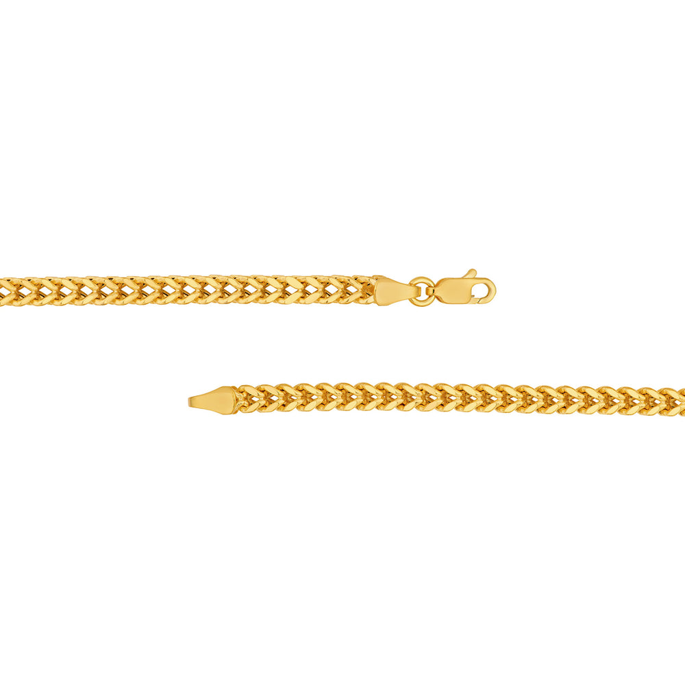Semi-Solid 14k Yellow Gold Franco Chain Necklace