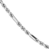 Load image into Gallery viewer, Solid 925 Sterling Silver 6mm Figarope Milano Chain Necklace with Lobster Lock
