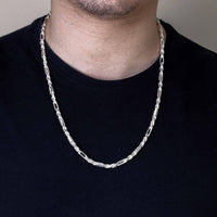 Load image into Gallery viewer, Solid 925 Sterling Silver 4.5mm Figarope Milano Chain Necklace with Lobster Lock
