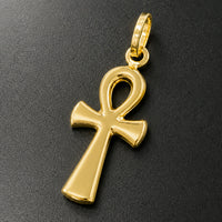 Load image into Gallery viewer, 14k Yellow Gold Dainty Ankh Cross Pendant - 1 Inch Height

