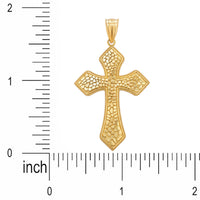 Load image into Gallery viewer, Solid 14k Gold Nugget Textured Cross Pendant
