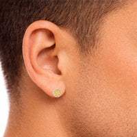 Load image into Gallery viewer, Solid 14k Gold Round Last Supper Stud Earrings

