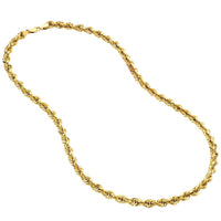 Load image into Gallery viewer, Solid 14k Yellow Gold 4.5mm Rope Chain Necklace
