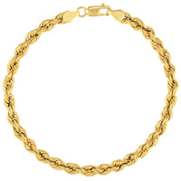 Load image into Gallery viewer, Solid 14k Yellow Gold 6mm Rope Chain Bracelet
