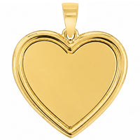 Load image into Gallery viewer, Solid 14k Yellow Gold Engravable Heart Pendant
