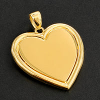 Load image into Gallery viewer, Solid 14k Yellow Gold Engravable Heart Pendant
