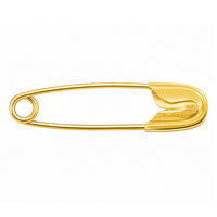 Load image into Gallery viewer, Solid 14k Yellow Gold Small Safety Pin Brooch
