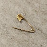 Load image into Gallery viewer, Solid 14k Yellow Gold Small Safety Pin Brooch
