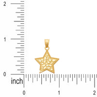 Load image into Gallery viewer, Solid 14k Yellow Gold Star Shape Nugget Pendant
