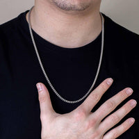 Load image into Gallery viewer, Solid 925 Sterling Silver Franco Chain Necklace
