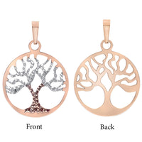 Load image into Gallery viewer, Solid 14 Rose Gold Tree of Life Charm Pendant
