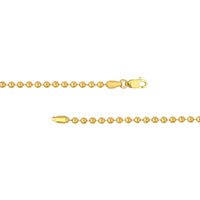 Load image into Gallery viewer, Solid 14K Gold 2mm Ball Chain Bead Necklace
