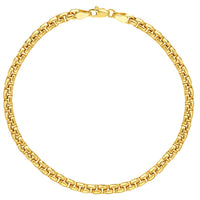 Load image into Gallery viewer, Solid 14k Gold 5mm Round Box Chain Bracelet 8&quot;
