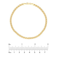 Load image into Gallery viewer, Solid 14k Gold 5mm Round Box Chain Bracelet, 9&quot;
