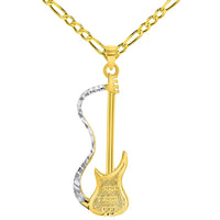Load image into Gallery viewer, Solid 14k Gold Electric Guitar Pendant Necklace
