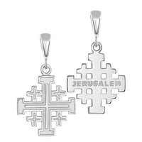 Load image into Gallery viewer, Solid 14K Gold Jerusalem Cross Pendant Necklace
