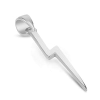 Load image into Gallery viewer, Solid 14k White Gold Lightning Bolt Pendant
