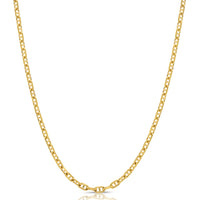Load image into Gallery viewer, Solid 14k Yellow Gold 3mm Anchor Chain Necklace
